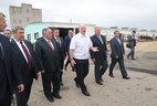 Александр Лукашенко во время посещения комплекса по откорму КРС ЗАО "Большие Славени"