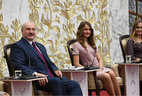 Президент Беларуси Александр Лукашенко на встрече с активом Белорусского республиканского союза молодежи
