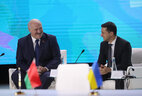 Президенты Беларуси и Украины Александр Лукашенко и Владимир Зеленский на заседании II Форума регионов Беларуси и Украины