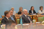 Президент Беларуси Александр Лукашенко во время заседания Совета глав государств СНГ в расширенном составе