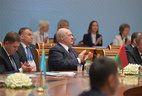 Президент Беларуси Александр Лукашенко во время заседания Совета глав государств СНГ в расширенном составе
