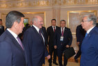 Президент Кыргызстана Сооронбай Жээнбеков, Президент Беларуси Александр Лукашенко, Президент Казахстана Касым-Жомарт Токаев