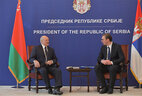 Во время переговоров с Президентом Сербии Александром Вучичем