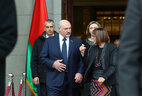 Президент Беларуси Александр Лукашенко и председатель Народной скупщины Сербии Майя Гойкович