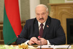 Президент Беларуси Александр Лукашенко во время встречи с Государственным секретарем США Майклом Помпео