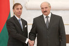 Alexander Lukashenko receives credentials from Ambassador Extraordinary and Plenipotentiary of Italy to Belarus Stefano Bianchi