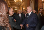 Aleksandr Lukashenko during the visit to the Egyptian parliament