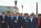 Belarus President Aleksandr Lukashenko and Egypt President Abdel Fattah el-Sisi are getting familiar with the progress made in the construction of Egypt’s New Administrative Capital