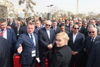 Belarus President Aleksandr Lukashenko and Egypt President Abdel Fattah el-Sisi returned to Al Masa Capital to see the exhibition of joint science and technology projects