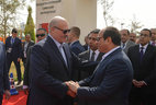 Президент Беларуси Александр Лукашенко и Президент Египта Абдель Фаттах аль-Сиси во время посещения белорусско-египетской выставки