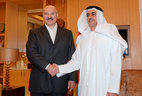 Александр Лукашенко во время встречи с заместителем премьер-министра, министром внутренних дел ОАЭ шейхом Сейфом бен Заидом аль-Нахайяном
