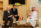 Alexander Lukashenko at the meeting with Deputy National Security Advisor of the UAE Sheikh Tahnoun bin Zayed Al Nahyan