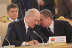 President of Belarus Alexander Lukashenko and Foreign Minister of Belarus Vladimir Makei