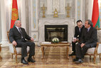 Alexander Lukashenko and Michel Platini