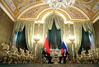 President of Belarus Alexander Lukashenko and President of Russia Vladimir Putin held a bilateral meeting in Moscow before the session of the Supreme State Council of the Union State to discuss the development prospects of the Belarusian-Russian cooperation