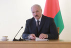Александр Лукашенко во время встречи с руководящим составом ГТК и таможен