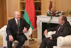 The one-on-one meeting between President of Belarus Alexander Lukashenko and President of Georgia Giorgi Margvelashvili