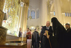 Alexander Lukashenko visits the Holy Trinity Cathedral of Tbilisi