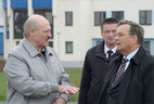 Alexander Lukashenko and head of the Diana farm (Shklov District) Vladimir Malinovsky