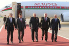 President of Belarus Alexander Lukashenko arrives in Russia on a working visit