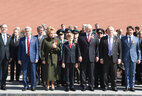 At the ceremony of layings wreaths at the Tomb of the Unknown Soldier in Moscow