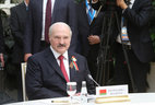 Belarus President Alexander Lukashenko takes part in the informal meeting of the CIS Council of Heads of State