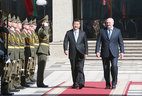 Церемония официальной встречи Президентом Беларуси Александром Лукашенко Председателя Китайской Народной Республики Си Цзиньпина во Дворце Независимости