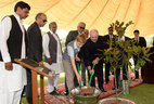 The ceremony of planting a tree in Shakarparian