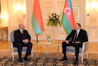 At the one-on-one meeting with Azerbaijan President Ilham Aliyev