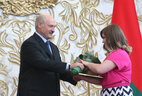 Alexander Lukashenko officially thanks graduate of the humanitarian and economic department of the International Humanitarian and Economic Institute Darya Mazovka