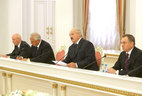 Meeting with heads of delegations partaking in the session of the CIS Council of Heads of Government
