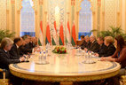 Belarus President Alexander Lukashenko meets with Tajikistan President Emomali Rahmon