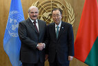 Alexander Lukashenko and Ban Ki-moon