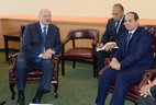Belarus President Alexander Lukashenko meets with Egypt President Abdel Fattah el-Sisi