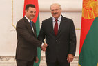 Alexander Lukashenko receives credentials from Ambassador Extraordinary and Plenipotentiary of Romania to Belarus Viorel Mosanu