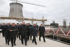 Alexander Lukashenko visits the construction site of the Belarusian nuclear power plant