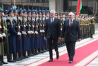 The ceremony of official welcome for the President of Serbia takes place at the Palace of Independence