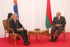 At the meeting with Serbia President Tomislav Nikolic