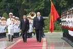 Ceremony of official welcome for Belarus President Alexander Lukashenko in Hanoi