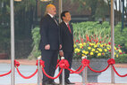 Церемония официальной встречи Президента Республики Беларусь Александра Лукашенко Президентом Социалистической Республики Вьетнам Чыонг Тан Шангом