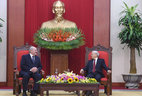 At the meeting with General Secretary of the Communist Party of Vietnam Nguyen Phu Trong