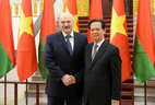 At the meeting with Vietnam Prime Minister Nguyen Tan Dung