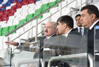 Alexander Lukashenko visits the Olympic Village where he saw a multi-purpose sports arena, a cycling track, a weightlifting gym