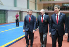 President of the National Olympic Committee of Ukraine Sergey Bubka, Alexander Lukashenko, Chairman of the Belarusian Athletics Federation Vadim Devyatovsky