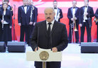 Alexander
Lukashenko delivers a speech