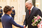 Valentina Grom from Stolin District is honored with the Order of Mother
