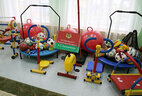 Presents from the President to children in a kindergarten in the village of Dobryn