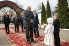 Belarus President AlexanderLukashneko visits the Church of the Transfiguration of the Savior on Easter