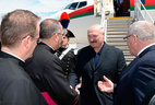 Belarus President Alexander Lukashenko arrives in Italy