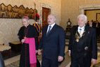 церемония встречи Александра Лукашенко в Апостольском дворце